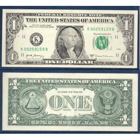Etats Unis P.544a, TTB Dallas Billet de 1 Dollar 2017A Série K