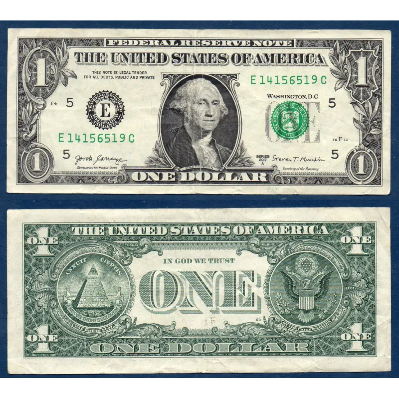 Etats Unis P.544a, TTB Richmond Billet de 1 Dollar 2017A Série E Etats Unis P.544a, TTB Richmond Billet de 1 Dollar 2017A Série E
