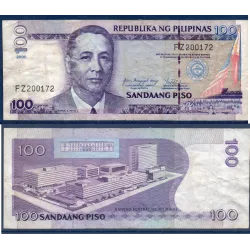 Philippines P.194b, Billet de 100 Piso 2005-2010 Manuel Roxas