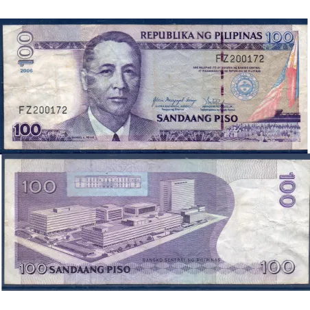Philippines P.194b, Billet de 100 Piso 2005-2010 Manuel Roxas