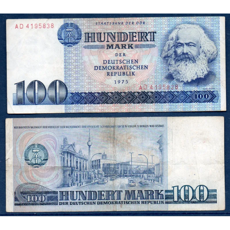Allemagne RDA P.31a, TTB Billet de 100 Mark 1975 Allemagne RDA P.31a, TTB Billet de 100 Mark 1975