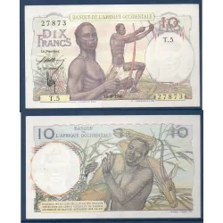 AOF Pick 37, Sup Billet de banque de 10 Francs 18.1.1946