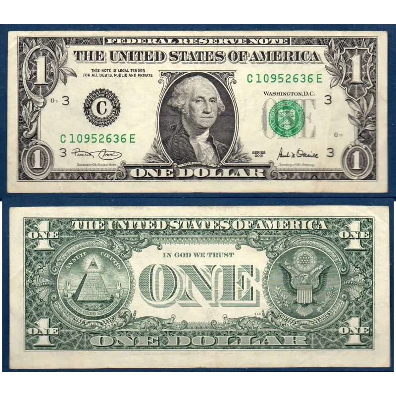 Etats Unis P.509 Philadelphie, TTB Billet de 1 Dollar 2001 série C Etats Unis P.509 Philadelphie, TTB Billet de 1 Dollar 2001 série C