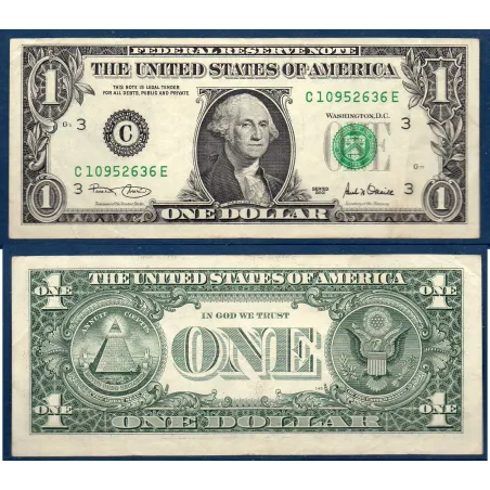 Etats Unis P.509 Philadelphie, TTB Billet de 1 Dollar 2001 série C