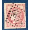 Timbre France Yvert No 49 Émission de Bordeaux 80c rose Oblitéré gros chiffres