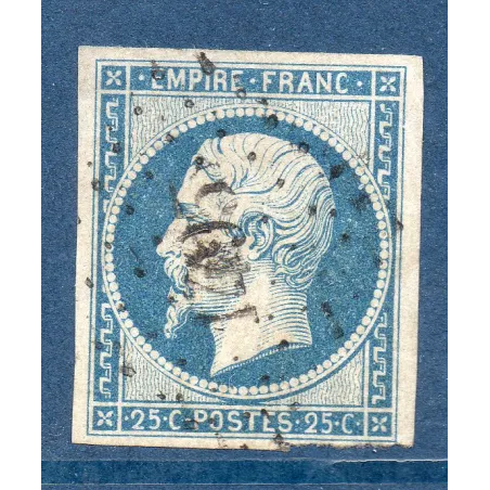 Timbre France Yvert No 15 Empire 25c Bleu Oblitéré PC 1495