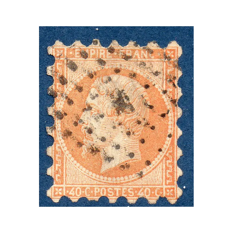 Timbre France Yvert No 16 Empire 40c orange Oblitéré piquage Susse Timbre France Yvert No 16 Empire 40c orange Oblitéré piquage Susse