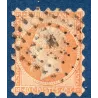 Timbre France Yvert No 16 Empire 40c orange Oblitéré piquage Susse