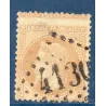 Timbre France Yvert No 28B Empire Lauré 10c bistre Oblitéré GC piquage à cheval