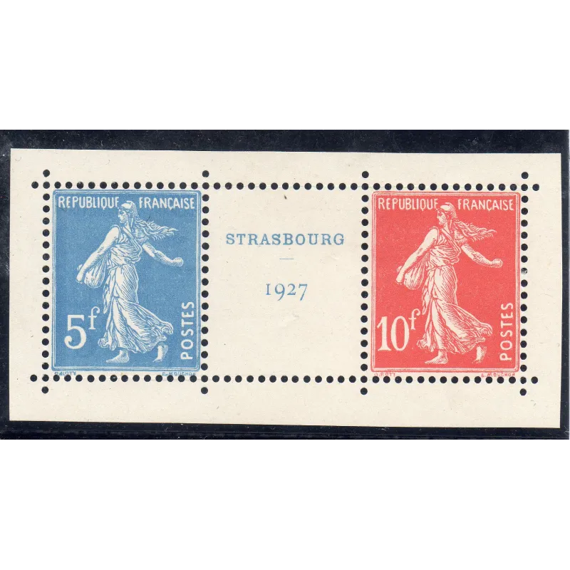 Timbre France Yvert No 242A  bande expo philatélique Strasbourg neuf **