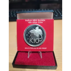 Papouasie Nouvelle Guinée 10 Kina, BE, 1979, KM 8a Oiseau Paradis pièce de monnaie