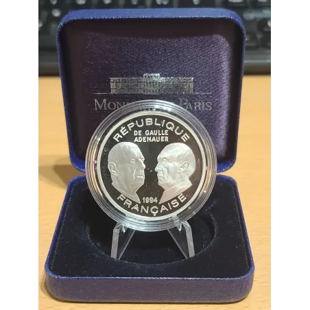 100 francs Argent, BE, 1994, Libération De Gaulle - Adenauer pièces de monnaies de Paris