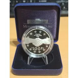 100 francs Argent, BE, 1994, Libération De Gaulle - Adenauer pièces de monnaies de Paris