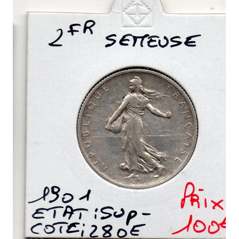 2 Francs Semeuse Argent 1901 Sup- 2 Francs Semeuse Argent 1901 Sup-