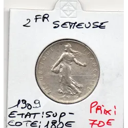 2 Francs Semeuse Argent 1909 Sup-