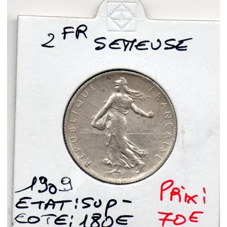 2 Francs Semeuse Argent 1909 Sup-
