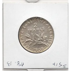 2 Francs Semeuse Argent 1909 Sup-