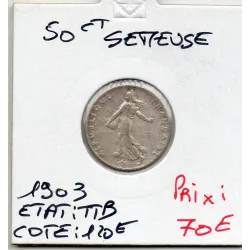 50 centimes Semeuse Argent 1903 TTB