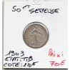 50 centimes Semeuse Argent 1903 TTB