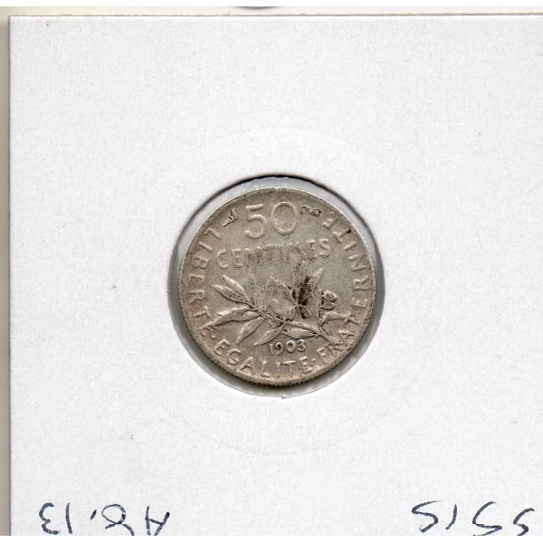 50 centimes Semeuse Argent 1903 TTB