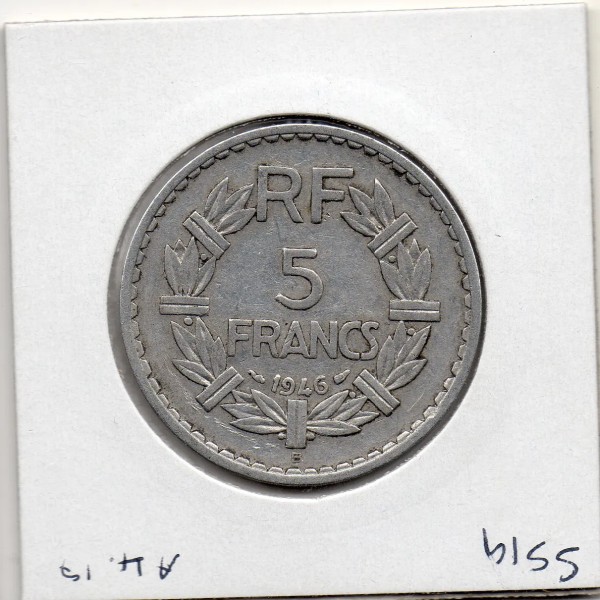 5 francs Lavrillier 1946 B Beaumont TTB