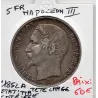 5 francs Louis Napoléon Bonaparte 1852 A tête large Paris TTB