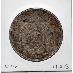 5 francs Napoléon III tête laurée 1868 BB Strasbourg TTB+