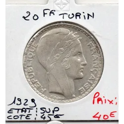 20 francs Turin 1929 Sup