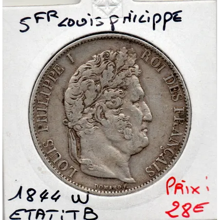 5 francs Louis Philippe 1844 W Lille TB