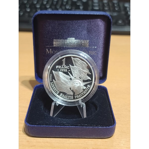 1 franc Argent, BE, 1993, Débarquement allié pièces de monnaies de Paris