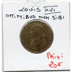 Jeton Louis XVI OMNIBVS NON SIBI laiton, Sup feuardent 13419