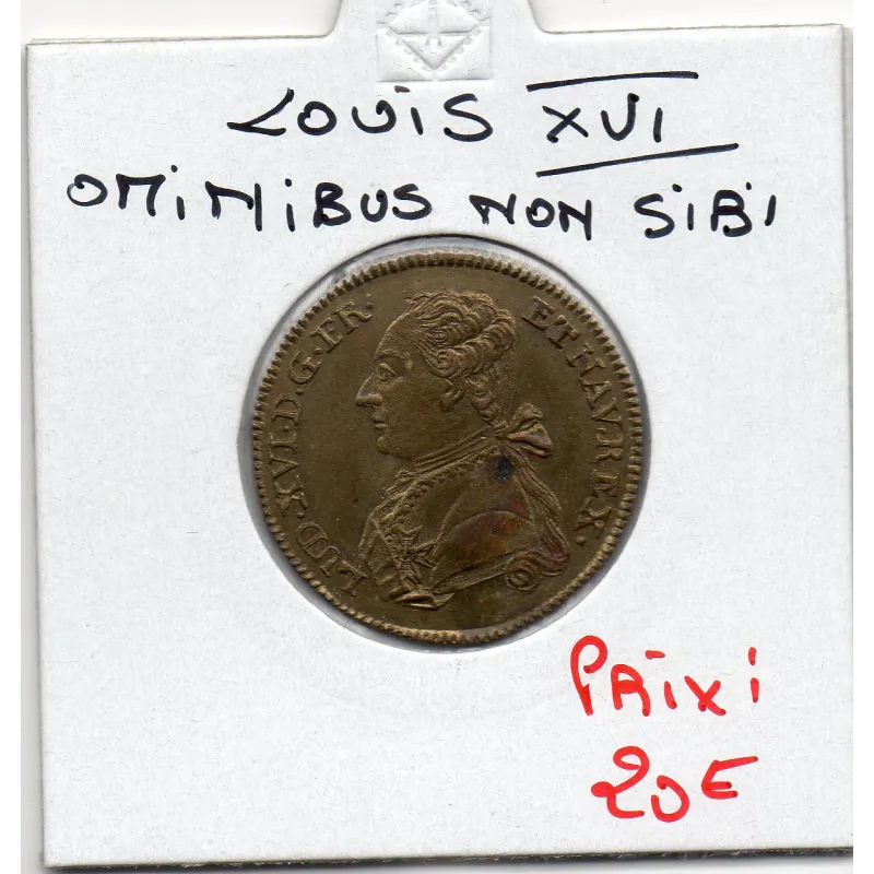 Jeton Louis XVI OMNIBVS NON SIBI laiton, Sup feuardent 13419