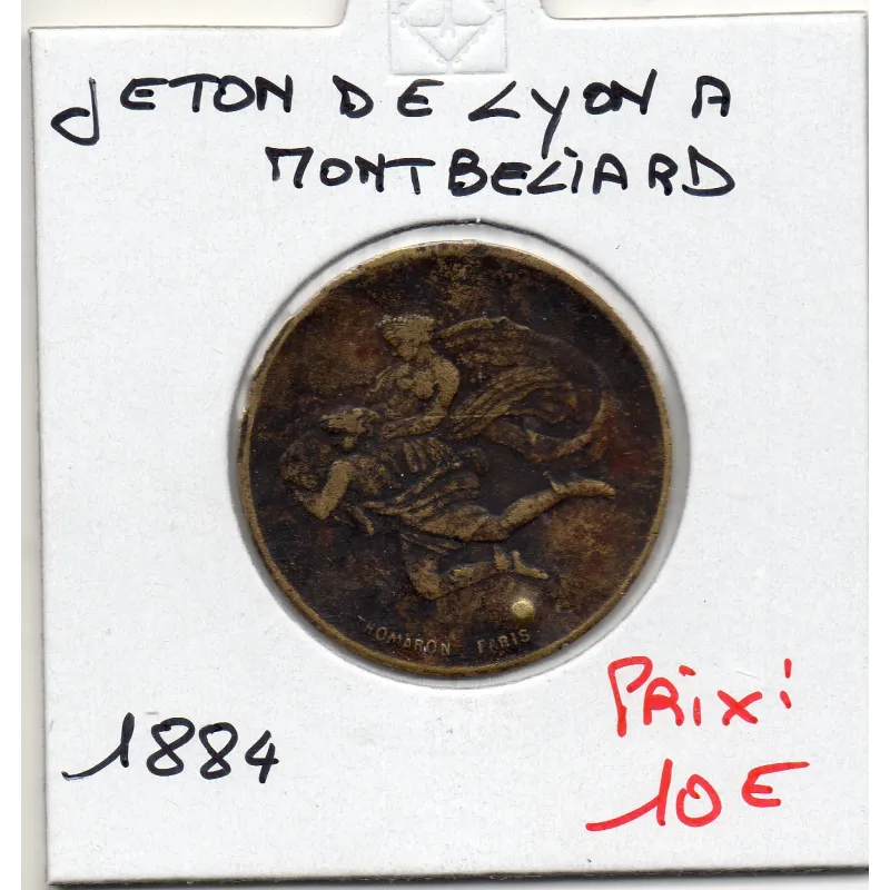 Jeton De transport de Lyon à Monbeliard, 1884 TTB