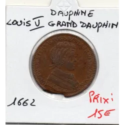 Jeton dauphiné Louis V, Grand Dauphin, 1662 TTB feuardent 11166