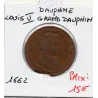 Jeton dauphiné Louis V, Grand Dauphin, 1662 TTB feuardent 11166