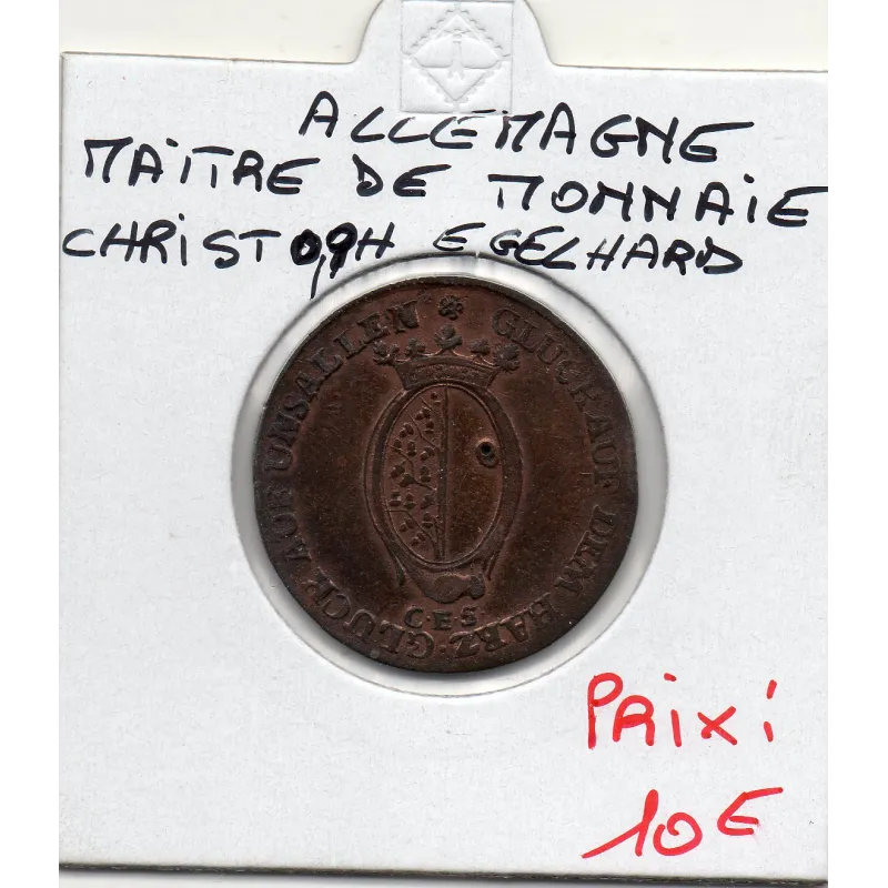 Allemagne Jeton maitre de monnaie Christoph Engelhard, ND TTB Allemagne Jeton maitre de monnaie Christoph Engelhard, ND TTB
