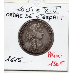 Jeton Louis XIV, Ordre royale du Saint-Esprit, 1665 TTB Argent