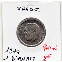 Maroc 1 dirham 1394 AH - 1974 Spl, KM.Y63 Hassan II