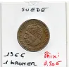 Suède 1 krona 1966 TTB, KM.826 Gustaf Adolf VI