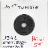 Tunisie, 10 Centimes 1942 - 1361 AH sup-, Lec.117 Zinc