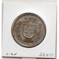 Suisse 5 francs 1953 Sup, KM.40