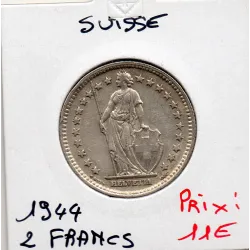 Suisse 2 francs 1944 Sup-, KM.21