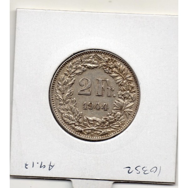 Suisse 2 francs 1944 Sup-, KM.21