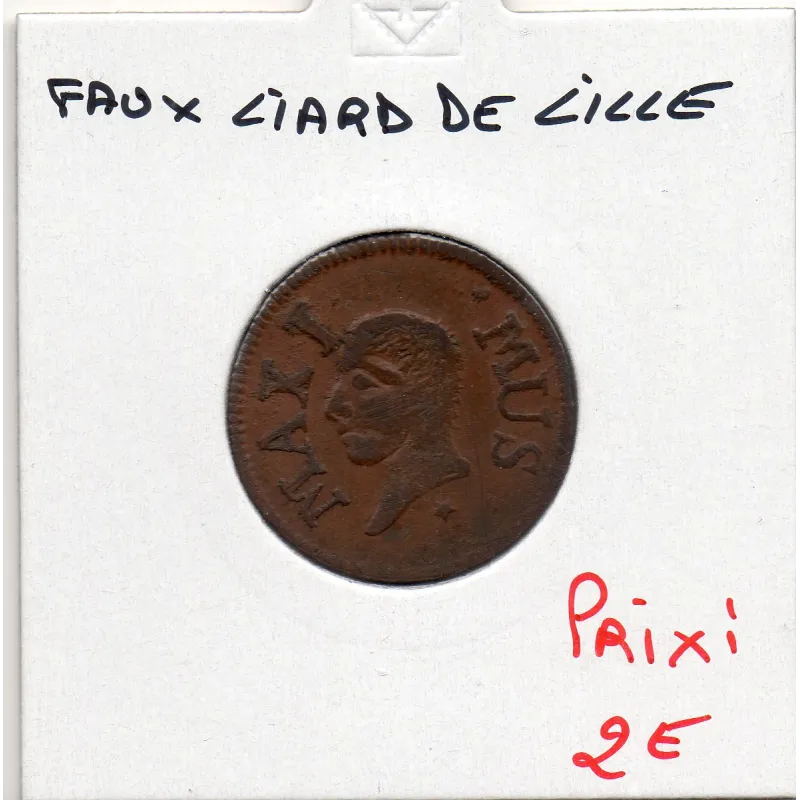 Liard de Lille fausse pour sevir France pièce de nécessité