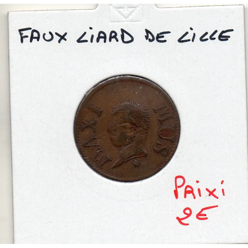 Liard de Lille fausse pour sevir France pièce de nécessité Liard de Lille fausse pour sevir France pièce de nécessité