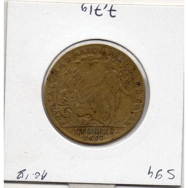 Jeton Orleanais,Communauté des marchands de la Loire 1653 TB Feuardent 8169