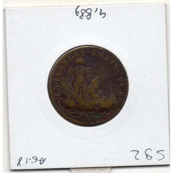 Jeton Louis XIV, La flandre Subjugée, ND TB feuardent 14011