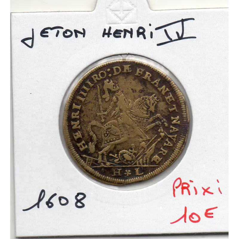 Jeton Henri IV, FRANC DAVLPHIN ET NAVARRE, 1608 TB