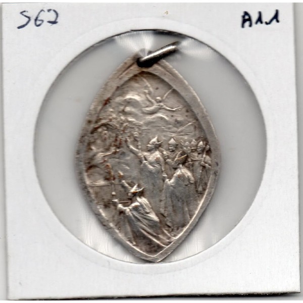 Medaille Lourdes Signé alexis Falize plaqué Argent Sup