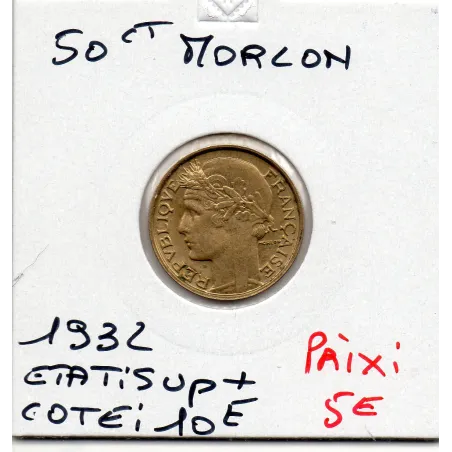 50 centimes Morlon 1932 Sup+